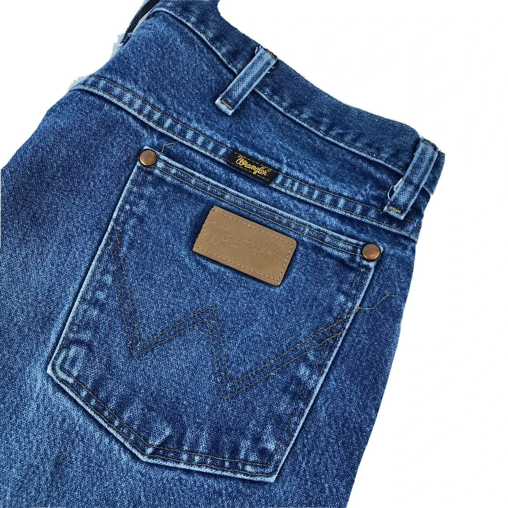 Wrangler 13MWZ Denim Blue Jeans 38x29 Cowboy‎ Jeans Straight Fit Rodeo Cut Style